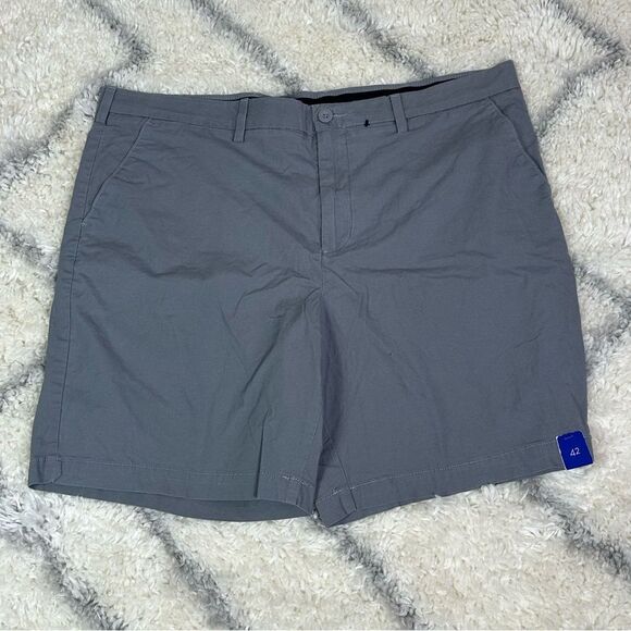 Apt. 9 Men's Charcoal Flat Front Shorts - Picture 1 of 6